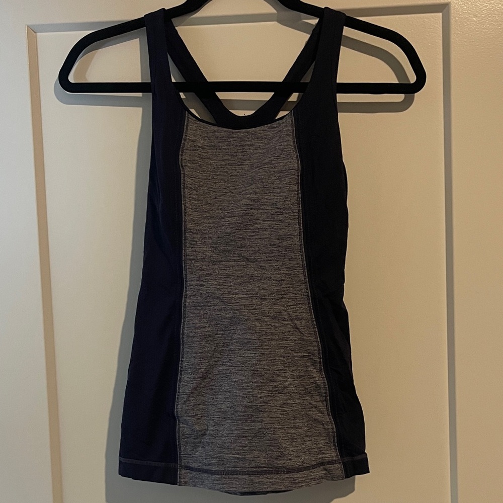 Lululemon Athletica Black and Gray Tank Top
